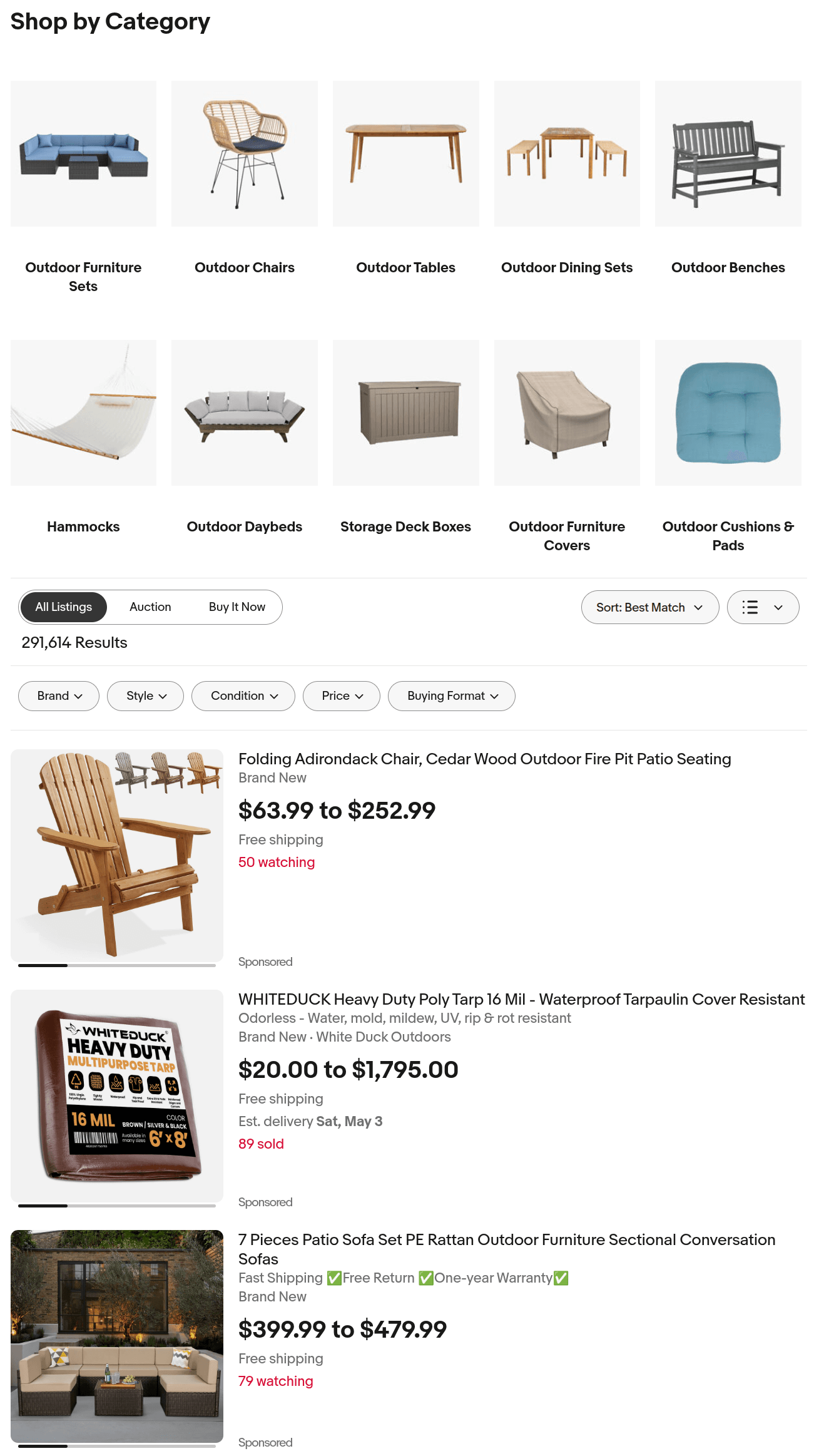 Organic Results - By Category