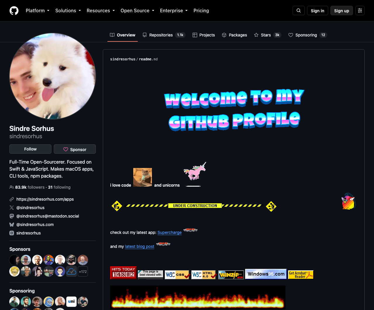 Profile with a README