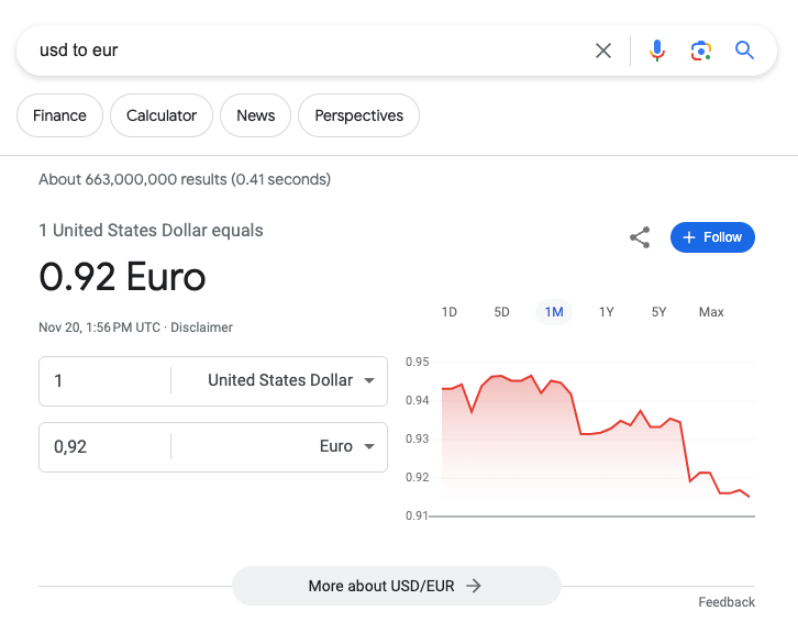 Answer Box - Currency Converter