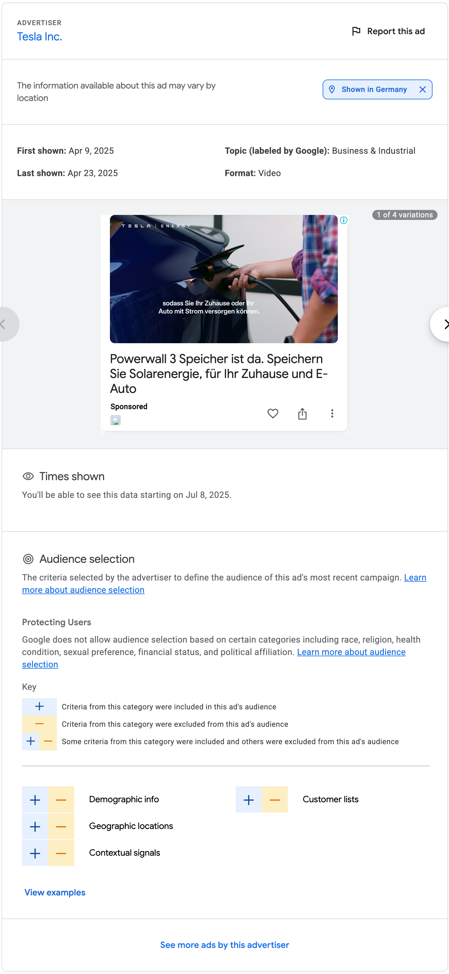 Ad Information
