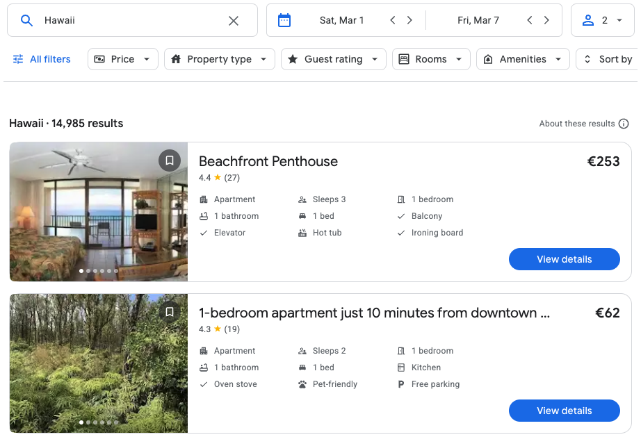 Vacation Rentals