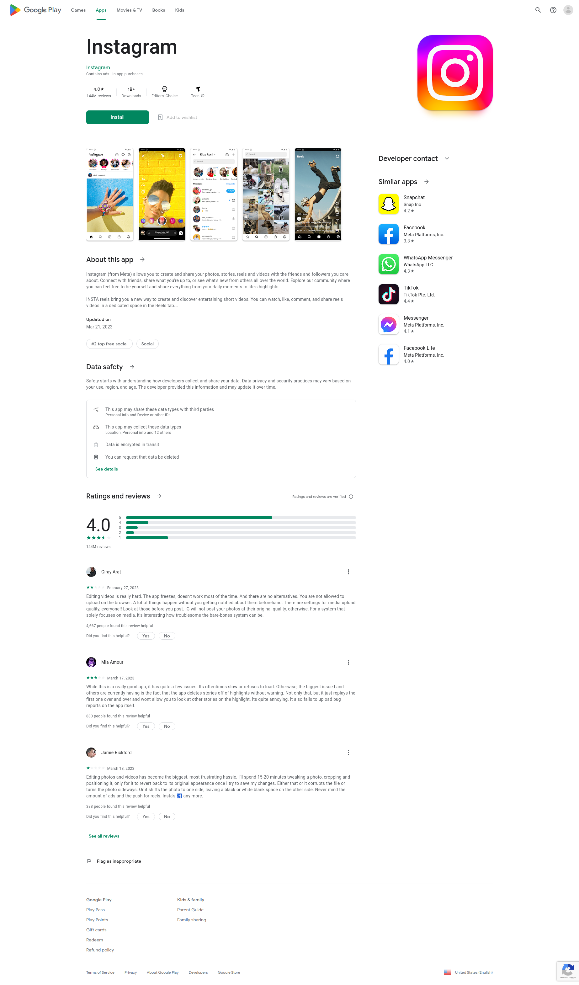 Apps Store - Instagram