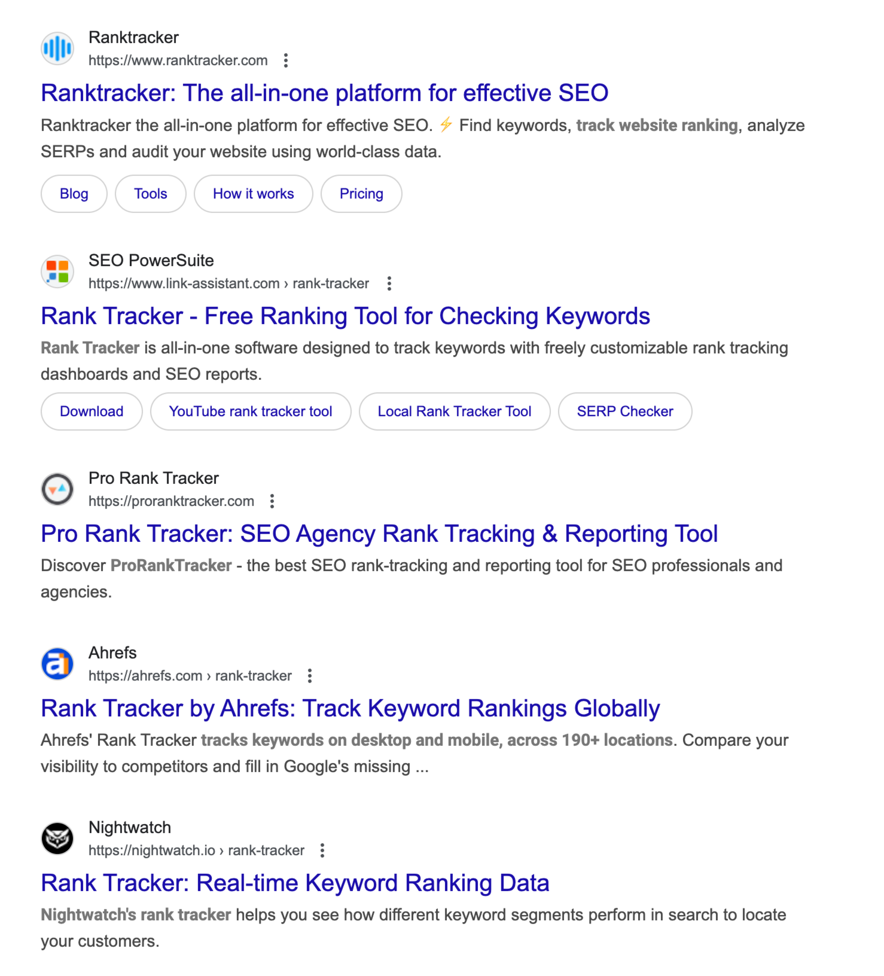 Organic Results