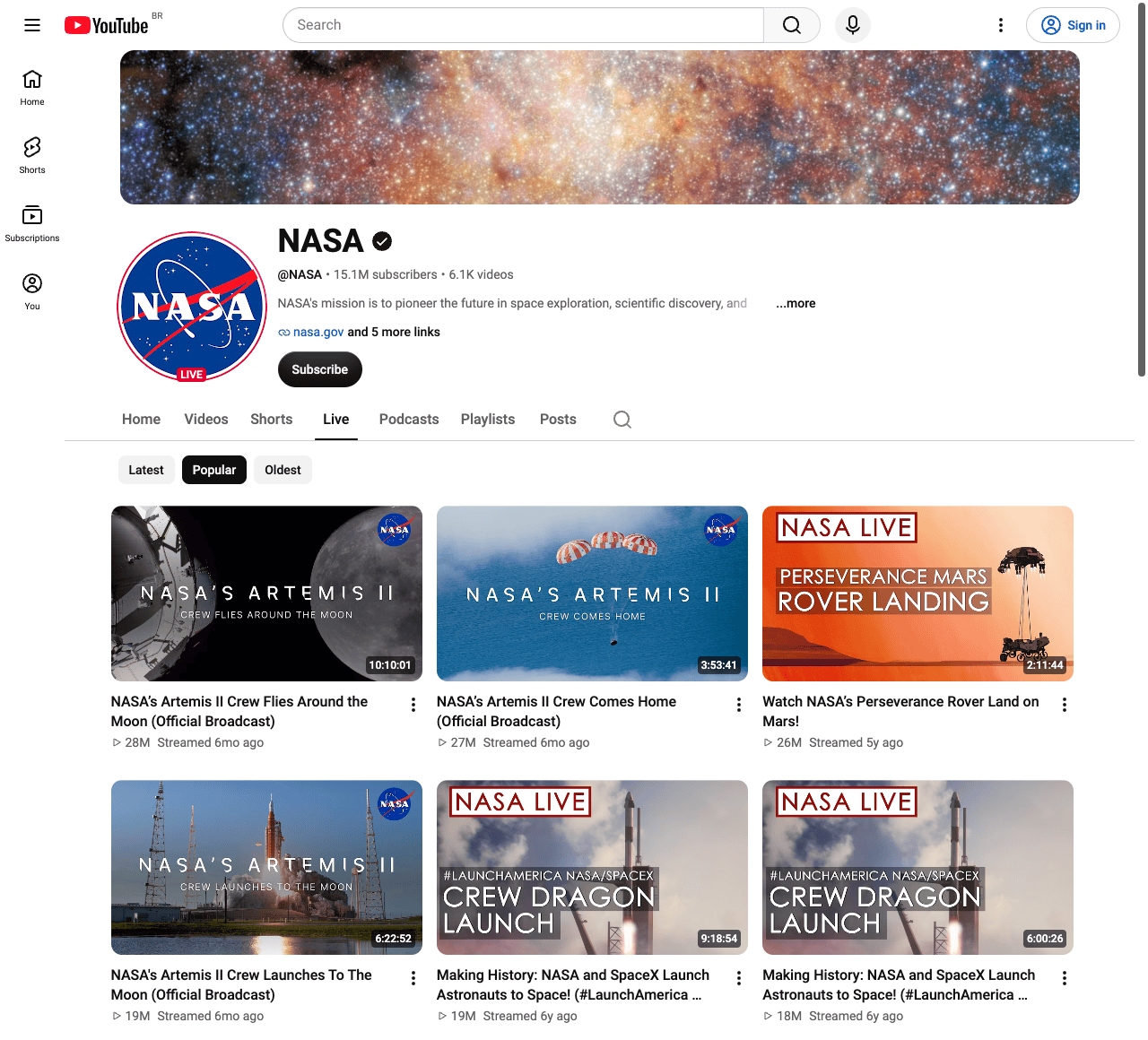 Popular Live Streams