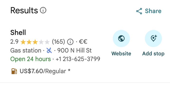 Google Maps Search Along Route API