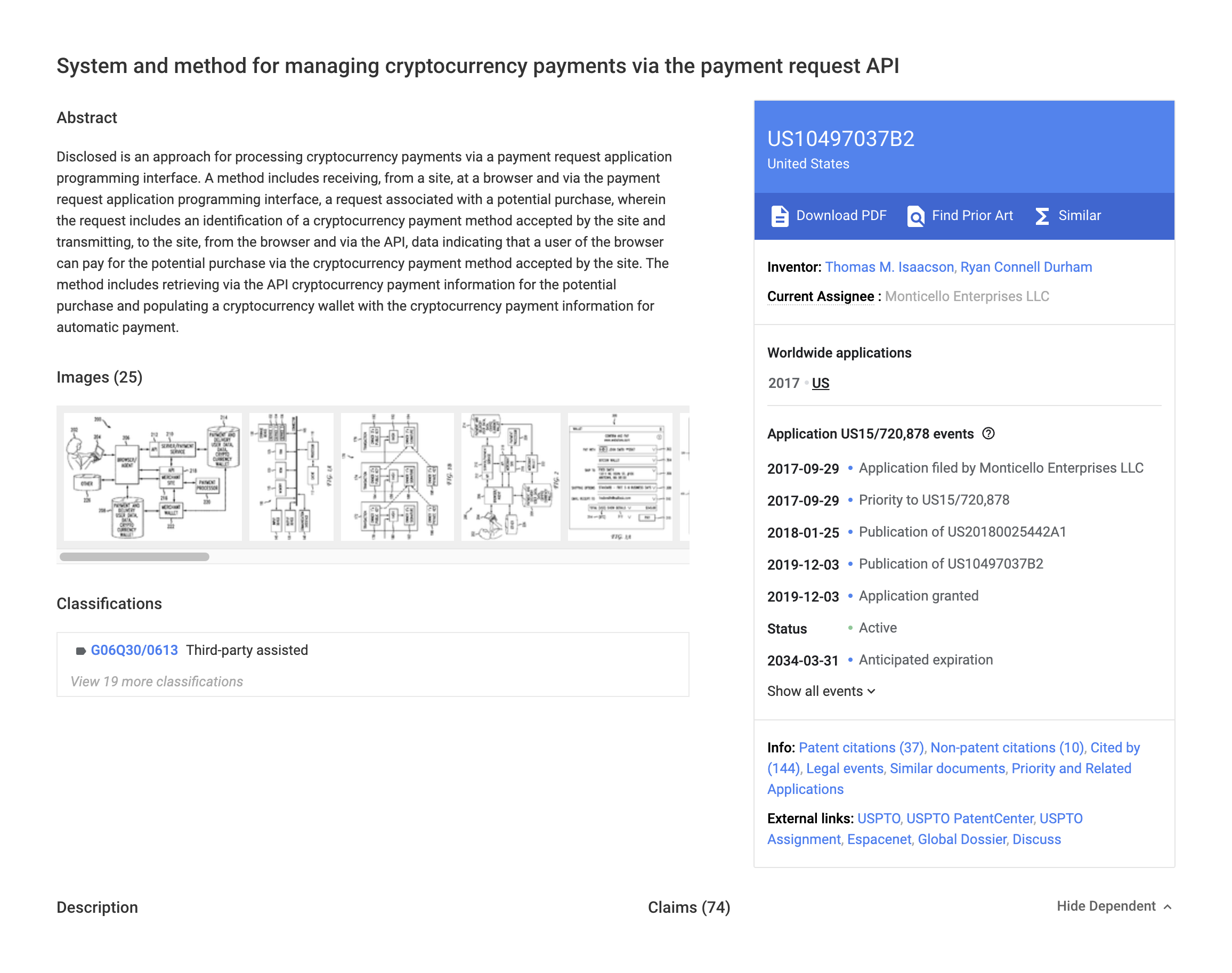Google Patents Details API