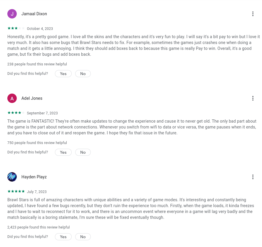 Google Play Reviews API