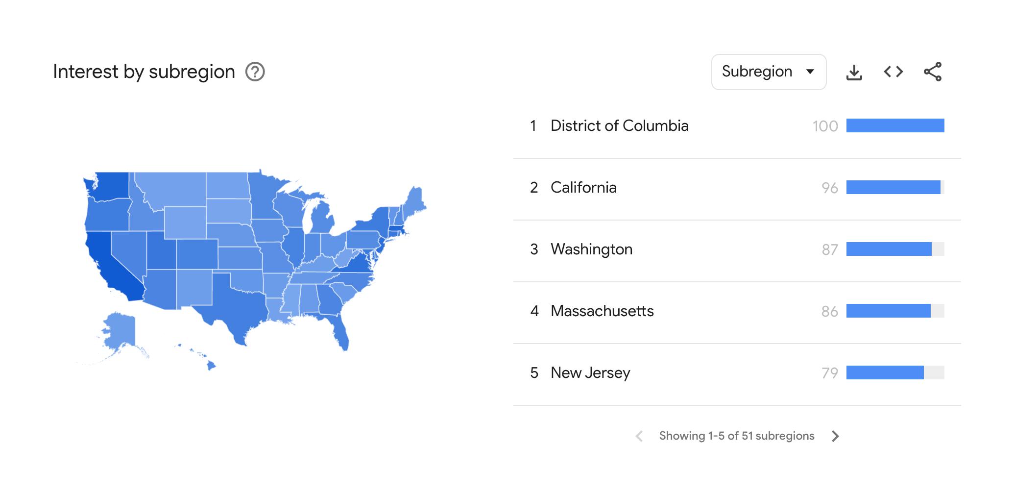 Google Trends Geo Map API